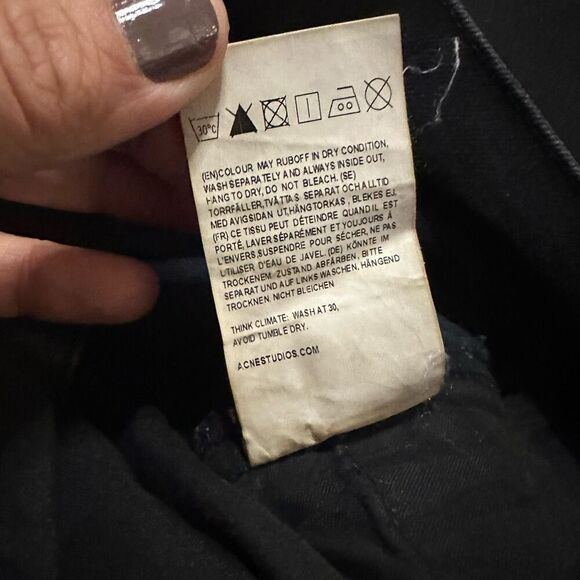 Acne studios ace cash black raw hem jeans 28 - Picture 5 of 10